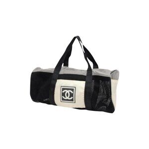 Chanel XL Mesh CC Logo Duffle Bag Boston Travel Gym 39ck824s